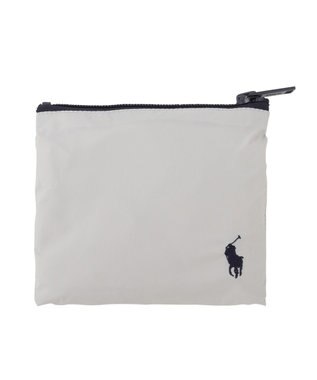 MOONBAT POLO RALPH LAUREN ポロポニー 刺繍 ポーチ付きレインバック ライトグレー