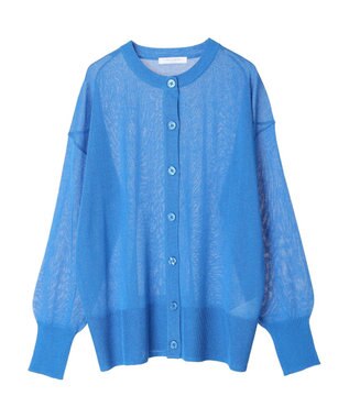 Green Parks フィラメントラメシアーカーディガン Blue
