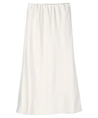 AMERICAN HOLIC イージーケアマーメイドサテンスカート Ivory