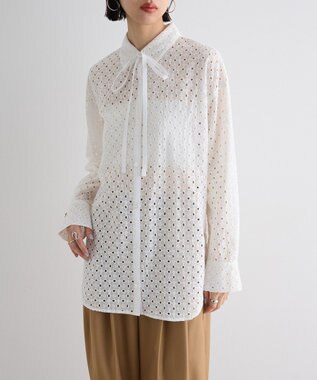 Green Parks ボウタイシャツ Off White