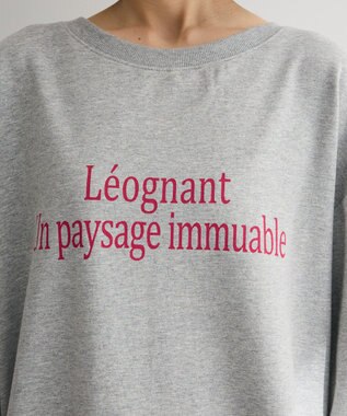 Green Parks 七分袖ロゴ裏毛プルオーバー Gray Mixture