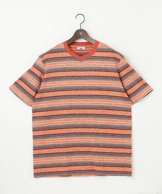 JOSEPH ABBOUD 【キングサイズ・吸水速乾】リネンマルチボーダー Tシャツ