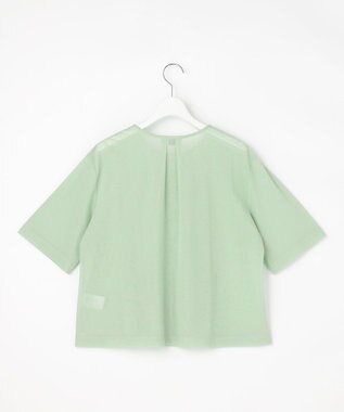 J.PRESS LADIES S シアードライトリコット フレアタック カットソー ソフトグリーン系