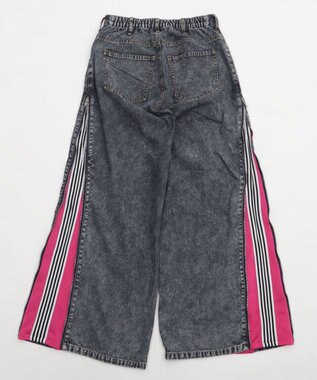 WEGO 【ユニセックス着用ITEM】ジャージドッキングZIPデニムパンツ ピンク