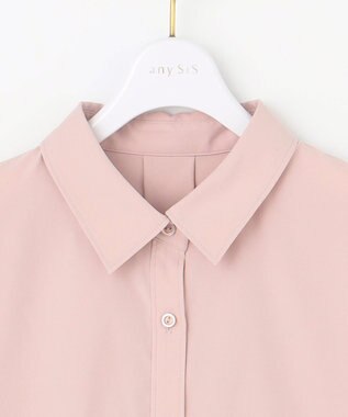 ANY SIS L 【洗える】ランタンスリーブ シャツ ピンク