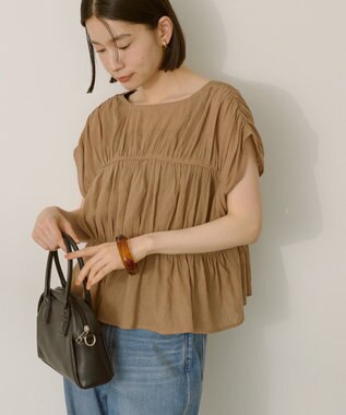 AMERICAN HOLIC 【前後2WAY】フロントリボンブラウス Mocha