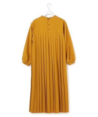 J.PRESS YORK STREET 【WOMEN】バックプリーツ ワンピース イエロー系