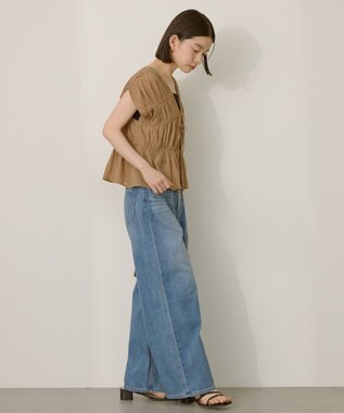 AMERICAN HOLIC 【前後2WAY】フロントリボンブラウス Mocha