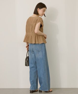 AMERICAN HOLIC 【前後2WAY】フロントリボンブラウス Mocha