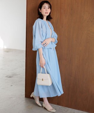 組曲 【先行予約】カラーボイル ブルゾン クラウディブルー系