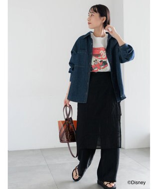 Te chichi 【Disney】MICKEY/フロントプリントTシャツ オフホワイト