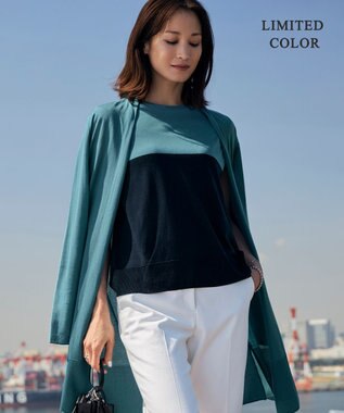 ICB 【接触冷感・洗える】PINION プルオーバー ネイビー×セルリアン系［WEB限定］