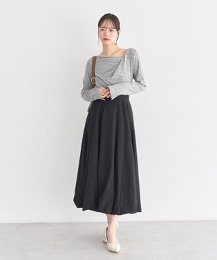 earth music&ecology アソートドレーププルオーバー Dot gray