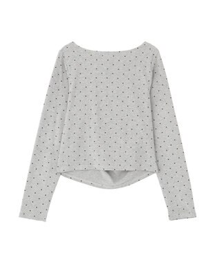 earth music&ecology アソートドレーププルオーバー Dot gray