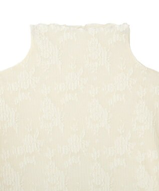 Green Parks プリーツレースハイネックプルオーバー Ecru