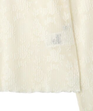 Green Parks プリーツレースハイネックプルオーバー Ecru