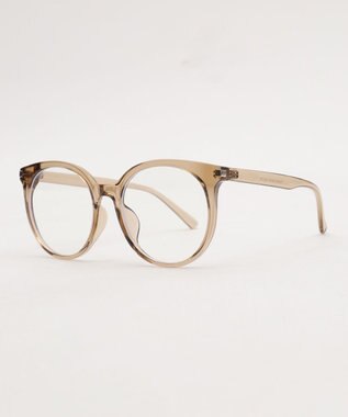 WEGO 【ユニセックス着用ITEM】BIGボストンアイウェア ベージュ