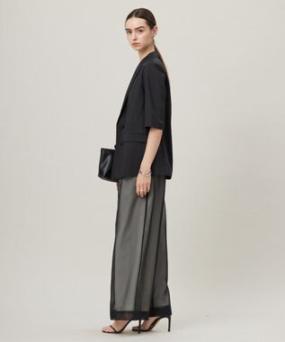 ICB L 【洗える】Peラミーシアータフタジャケット ブラック系