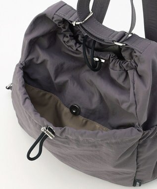LA BAGAGERIE 【MONICA】クリンクルナイロン　ドロスト2WAYバッグ グレー