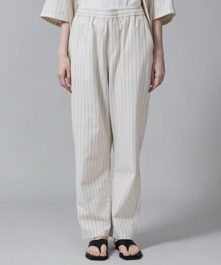 WEGO 【ユニセックス着用アイテム/手洗い可/SETUP可/ウエストゴム】リネンレーヨンイージーパンツ オフホワイト