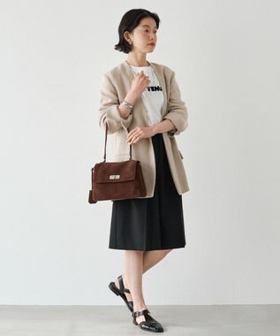 russet スエードフラップミニトートバッグ(CE-1722-WEB) D.Brown