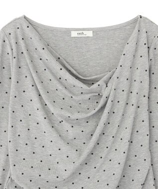 earth music&ecology アソートドレーププルオーバー Dot gray