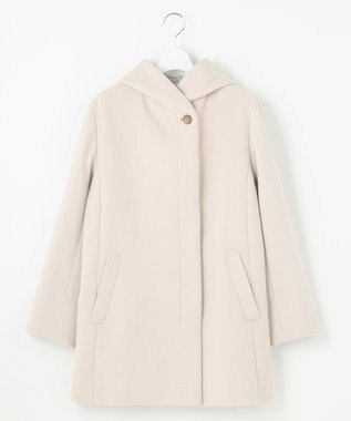 J.PRESS LADIES L ショートビーバー フーデット コート ベージュ系