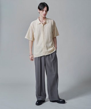 WEGO 【２点SET】アンサンブルシアーシャツ（SS） ベージュ