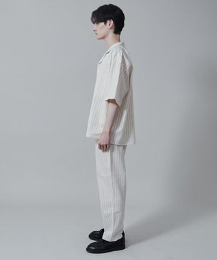 WEGO 【ユニセックス着用アイテム/手洗い可/SETUP可/ウエストゴム】リネンレーヨンイージーパンツ オフホワイト