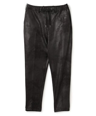 JOSEPH HOMME 【ストレッチ】レザーライクジャージー　ドロスト付きテーパードパンツ / PEGG CONVERTIBLE ブラック系