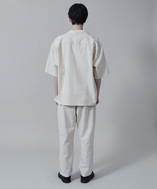 WEGO 【ユニセックス着用アイテム/手洗い可/SETUP可/ウエストゴム】リネンレーヨンイージーパンツ オフホワイト