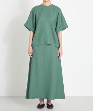 NAVE 【ReNAVE　洗える】スラブツイルブラウス グリーン系