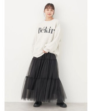 earth music&ecology マルチｗａｙチュールスカート Black