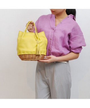 UNBILLION perche 牛革×ヤナギ底2wayトートバッグ