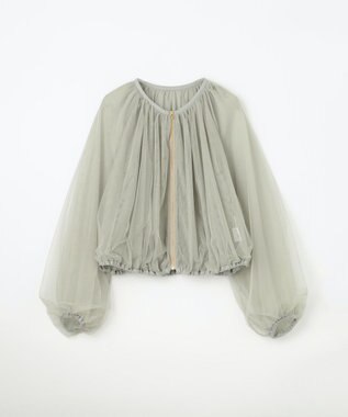 GRACE CONTINENTAL ギャザーチュールブルゾン カーキ