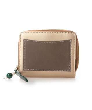 UNBILLION perche ジェムストーンチャームハーフラウンドウォレット