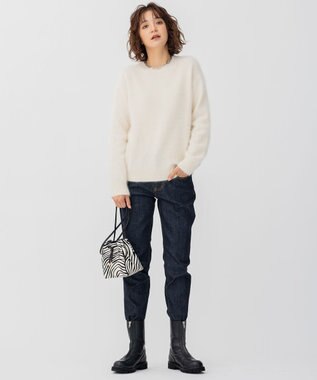 23区 ヘアリー ニット アイボリー系