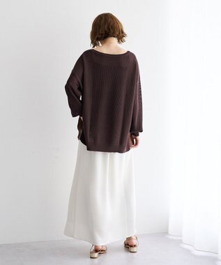 YECCA VECCA サテンフレアスカート Ivory