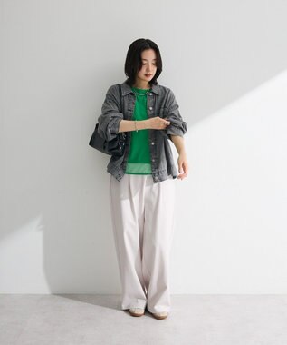 Green Parks 【適ON】遮熱チュールドッキングプルオーバー Green