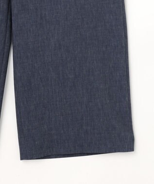 J.PRESS LADIES S リネンバイオシャンブレー ワイド パンツ ネイビー系