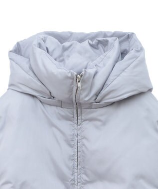 earth music&ecology 2wayパファー ショートブルゾン ブルーグレー