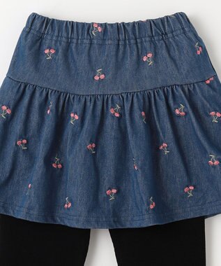 ANY KIDS デニムスカッツ ブルー×ブラック