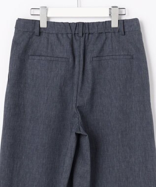 J.PRESS LADIES S リネンバイオシャンブレー ワイド パンツ ネイビー系