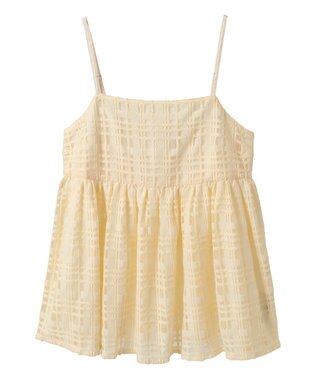 AMERICAN HOLIC チェックレースオーバーキャミソール Black