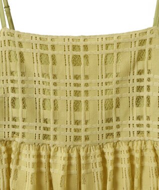 AMERICAN HOLIC チェックレースオーバーキャミソール Black