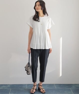 組曲 サマージャージーブラウスライク カットソー ホワイト系