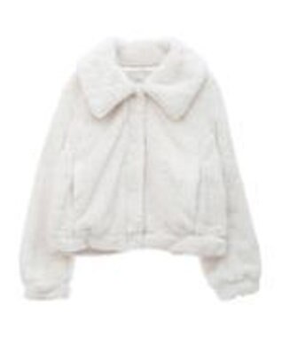 earth music&ecology ファーショートコート アイボリー