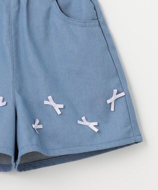 ANY KIDS ひんやりクール リボンショートパンツ デニム