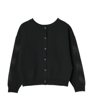 Green Parks ・ｆｕｒｒｙ　ｒａｔｅ　２ｗａｙかる~いニットカーデ Black