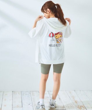 OP／FILA 【Ocean Pacific×ハローキティ】ラッシュパーカー ホワイト